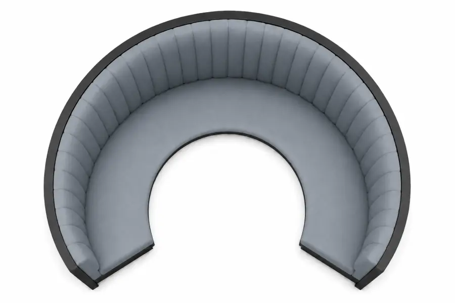 Channel Curve Booth Top View