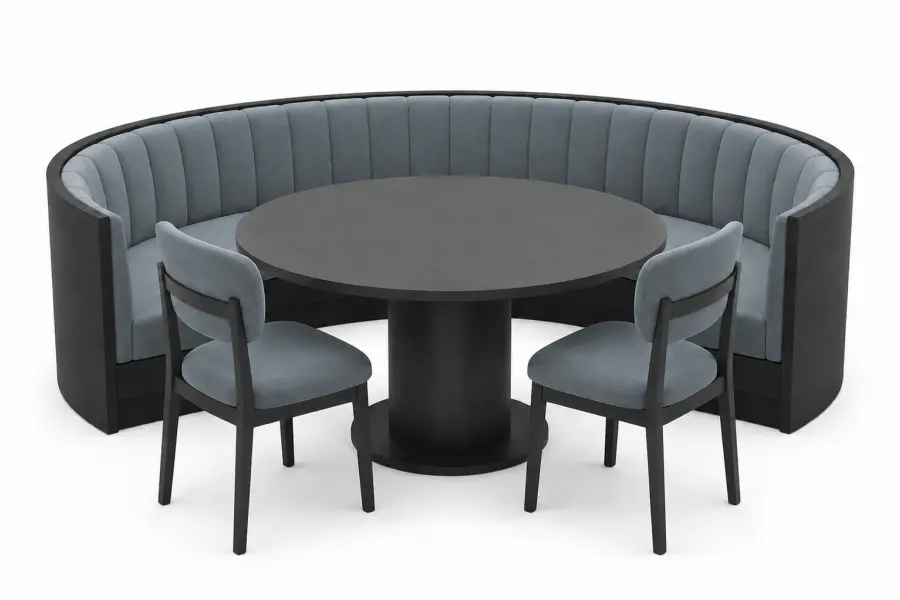 Channel Curve Booth with Table