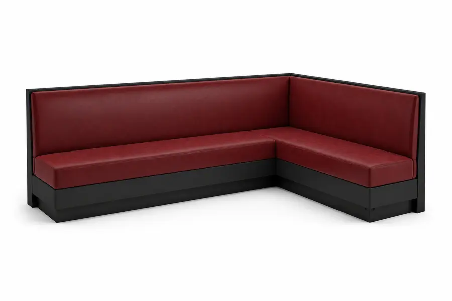 Plain L Shape Booth Right Engle Side View