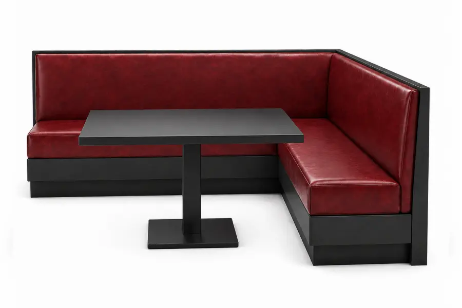 Plain L Shape Booth with Table